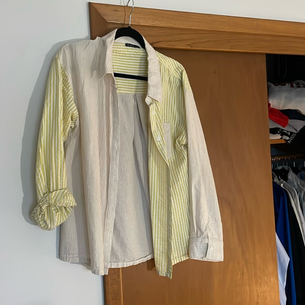 Very j cotton button up top